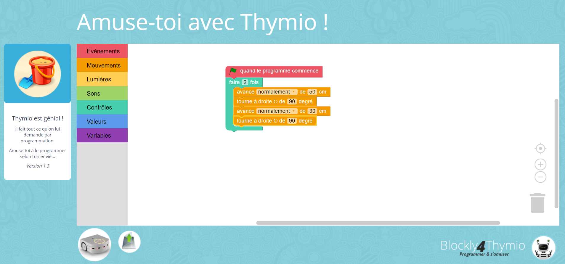 Comment programmer Thymio